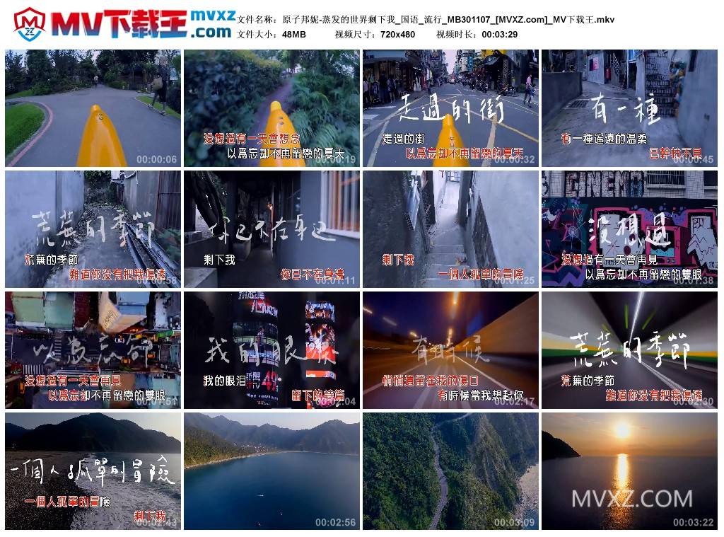 原子邦妮-蒸发的世界剩下我_国语_流行_MB301107